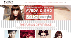 Desktop Screenshot of fusionhairsalon.ie
