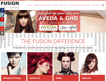 Tablet Screenshot of fusionhairsalon.ie